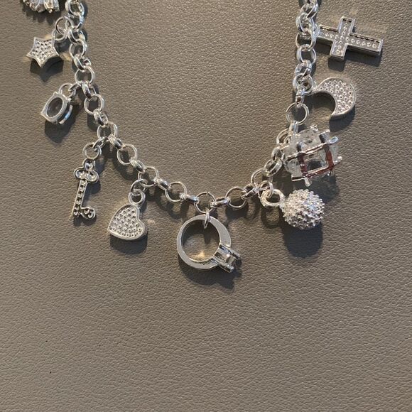 Silver Bling Charm Bracelet - Picture 2 of 4